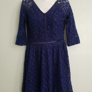 Miss May retro gorgeous city navy blue dress size medium